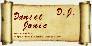 Daniel Jonić vizit kartica